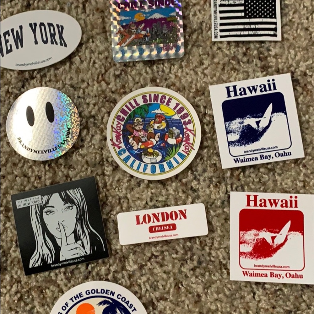 60 BRANDY MELVILLE STICKERS - Picture 5 of 6